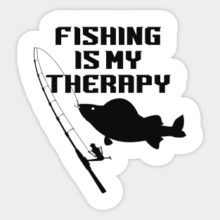 Fishing Is My Therapy Sticker